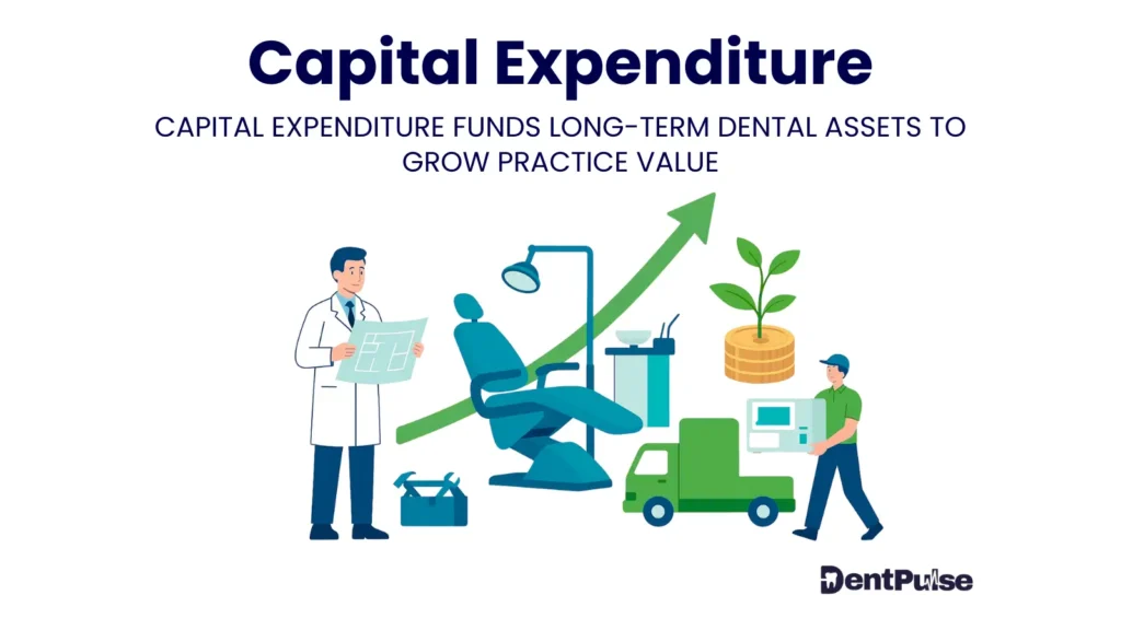 Visual representation of dental practice capital expenditure, highlighting investment in equipment and long-term growth