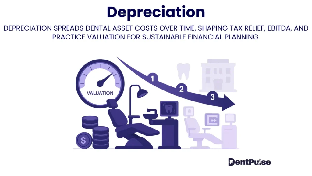 Depreciation in dentistry explained — accounting for dental equipment wear and tear, linking capital allowances, AIA, WDA, and Full Expensing to practice financial planning