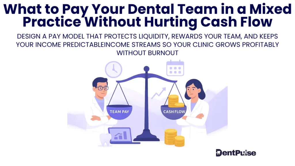 visual showing how to manage mixed dental clinic cash flow by sequencing NHS and private income sources